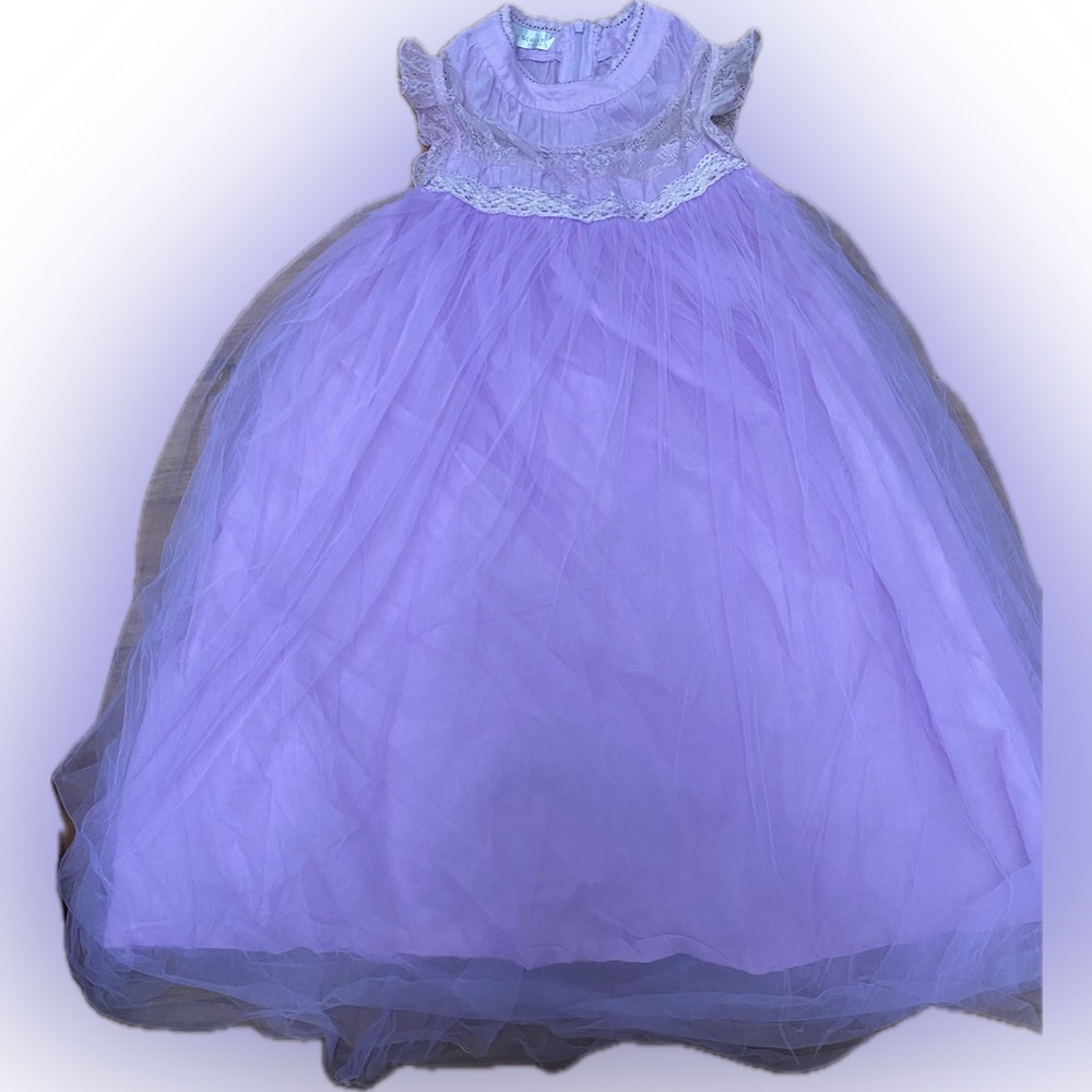 Trish Scully Dress Light purple lace long dress